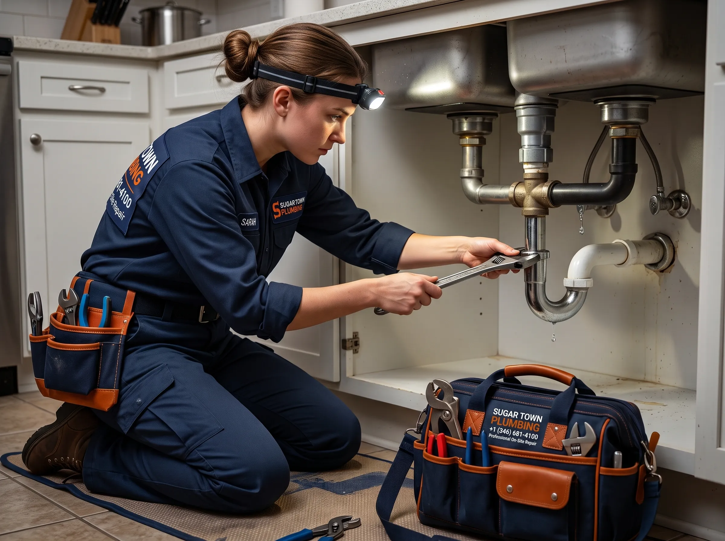 Expert Kitchen Sink Leak Repair - Sugar Town Plumbing Sugar Land TX