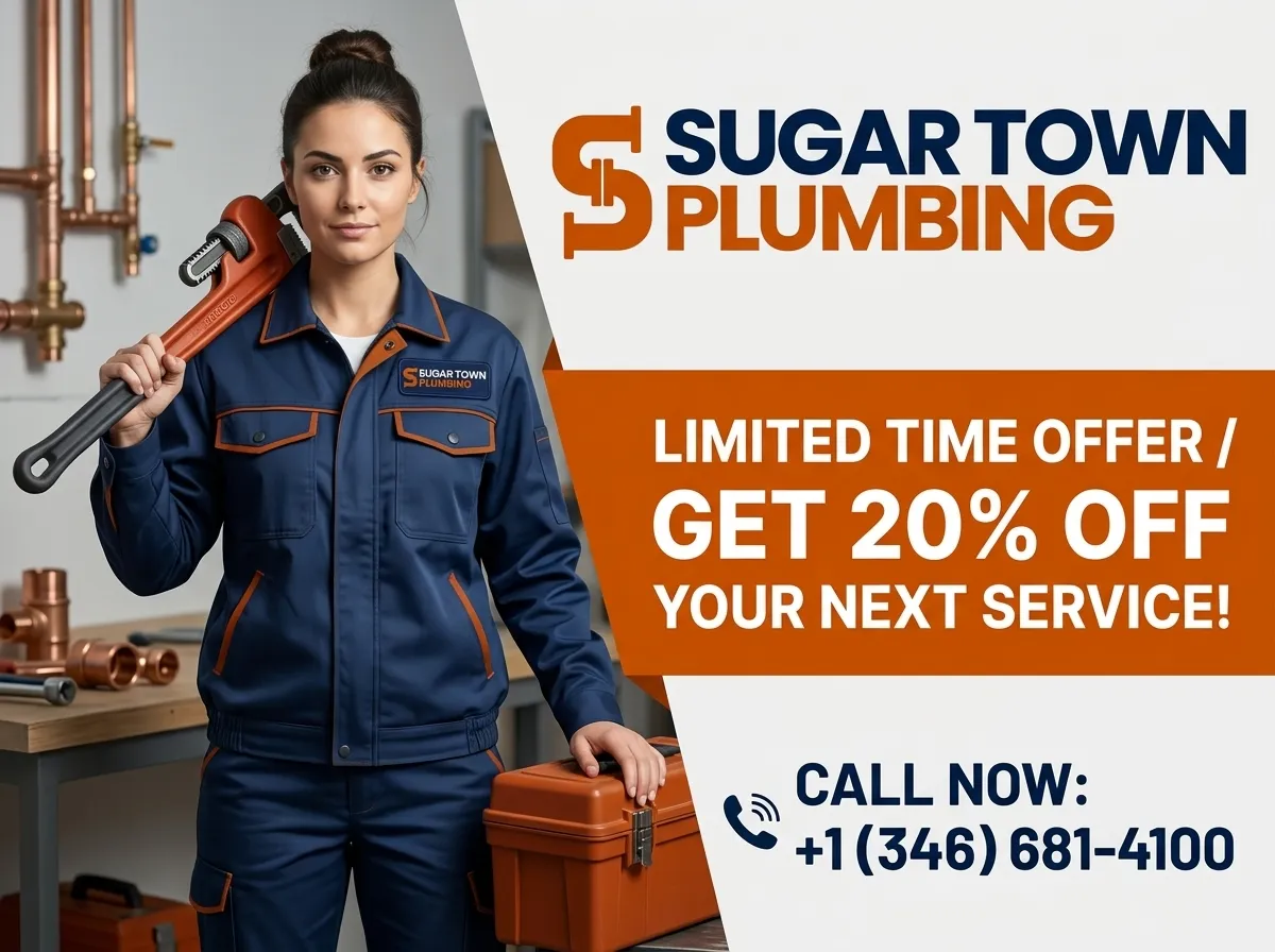 Limited Time Offer 20% Off - Sugar Town Plumbing Sugar Land TX